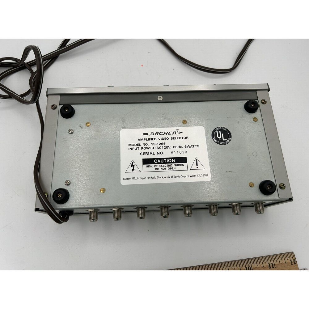 Vintage Archer Amplified Video Selector Model No.15-1264 Input Power : AC 120V. - Picture 3 of 3